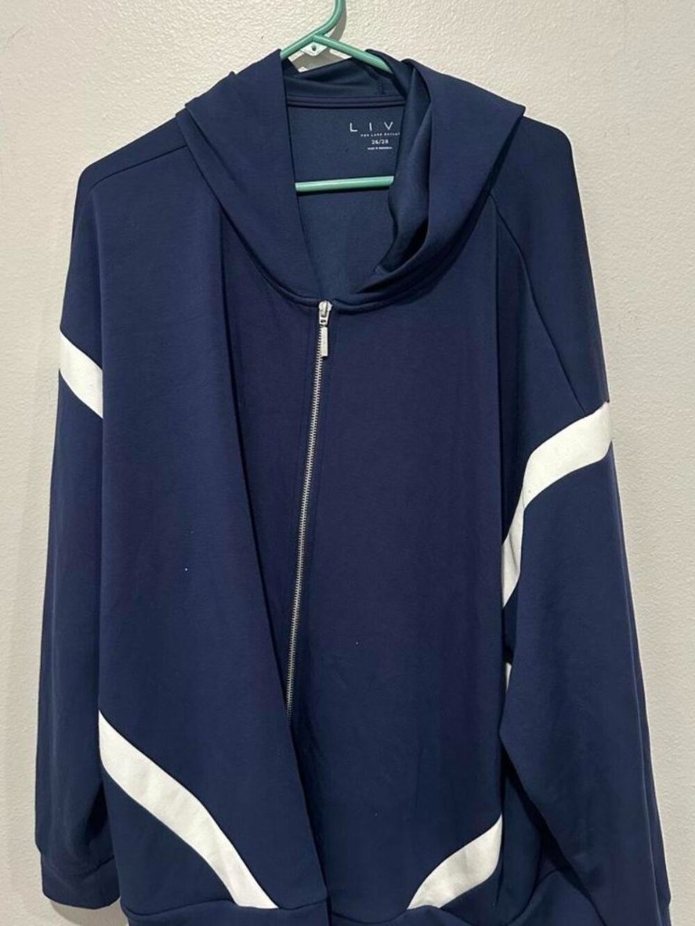Lane Bryant Women's Navy and Blue Hoodie